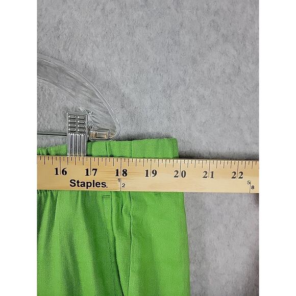 J. Jill Linen Rayon Stretch Waist Kelly Green Loose Beachy Pants Women's Plus 2X - Picture 9 of 11
